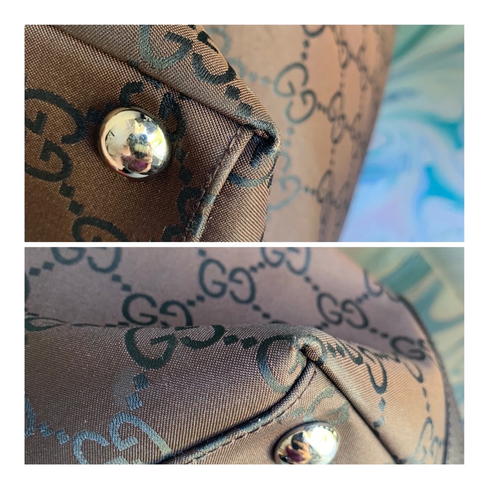 Gucci Dark Brown Shoulder Bag with Monogram - Picture 7 of 12